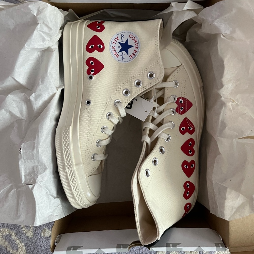NEW comme les garçons converse multiheart sneaker